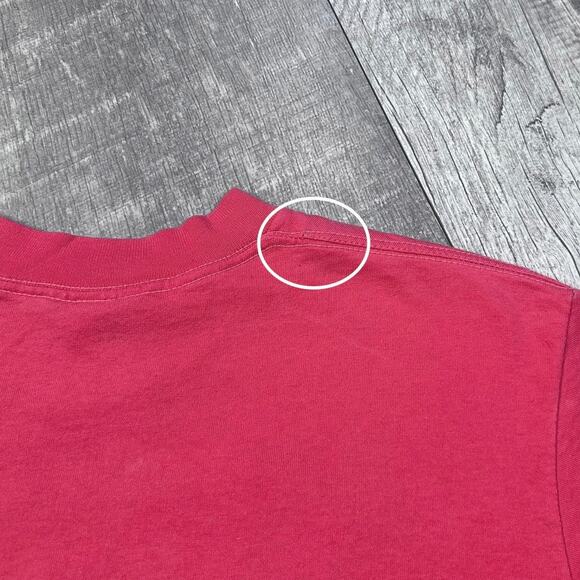 Vintage 90s Southwest Pottery Art Shirt Womens L Coral Cuffed Rivets USA Made - Picture 7 of 8